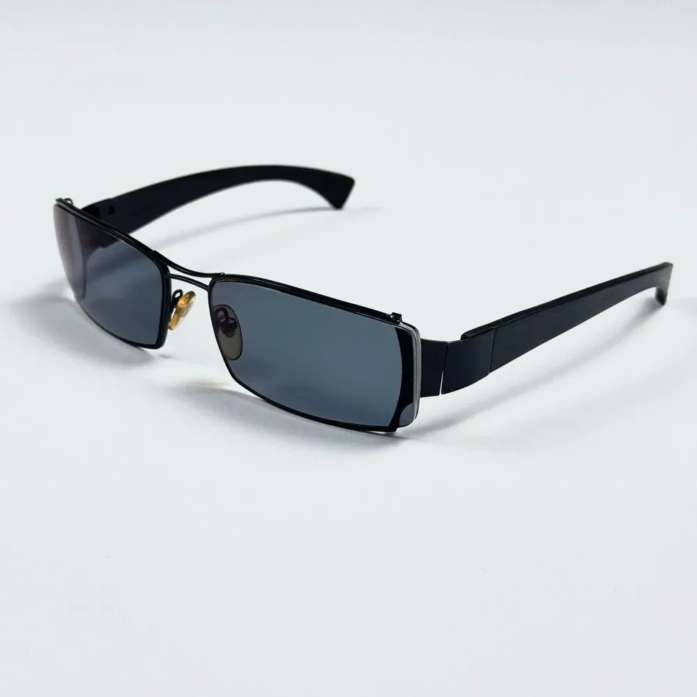 Gold & Wood Paris H05.8 Wood Temple Eyeglass Frames Men 61-17 Black Metal RX
